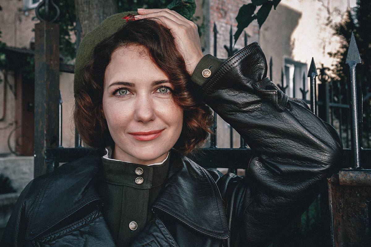 Екатерина Климова на съемках сериала "По законам военного времени 5"