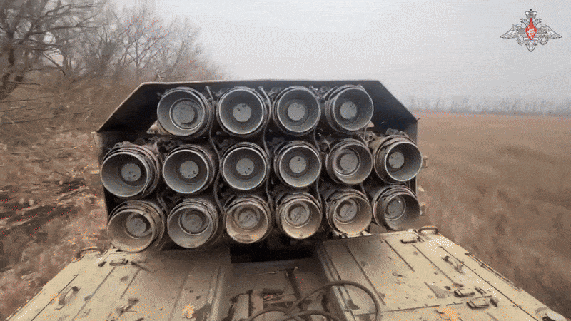    "Ураган" ВС России сносит оборону противника // Видео с официального ТГ-канала Минобороны