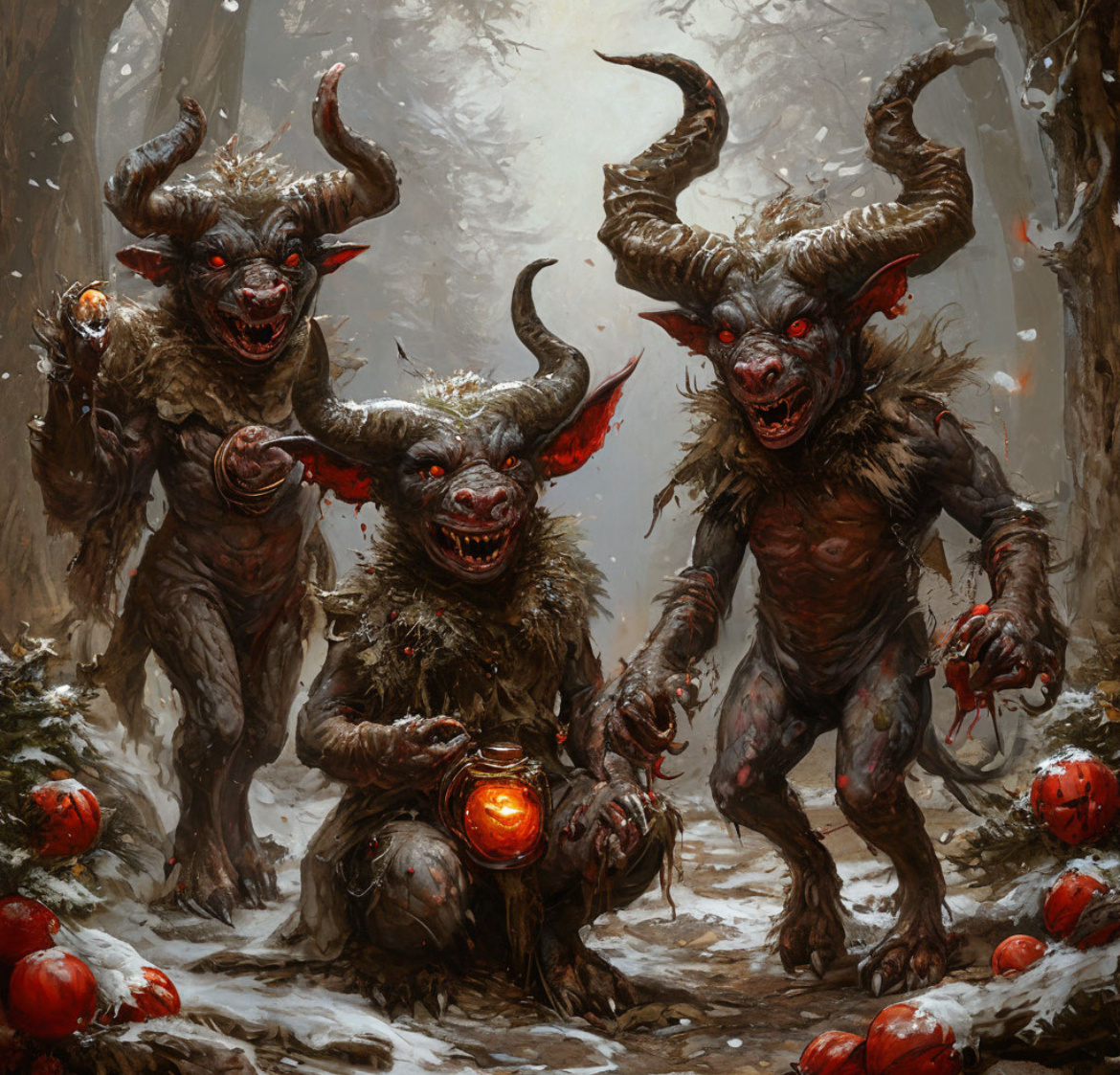 Как правило маленькая, шустрая, но очень вредноеосная, святочная нечистью жила 2 недели