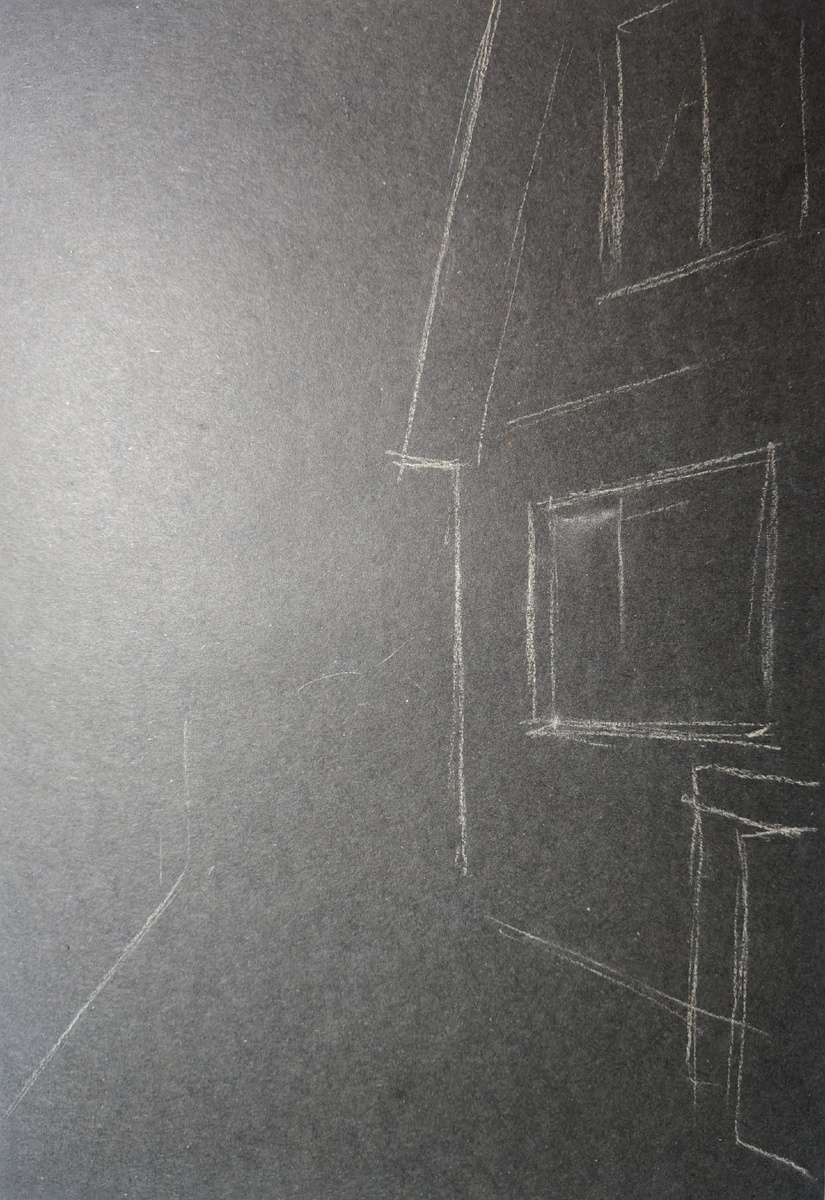 Набросок, рисунок соусом.