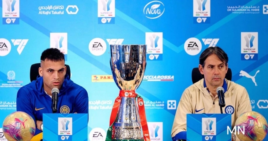 🎙 Пресс-конференция Индзаги и Лаутаро перед финалом Суперкубка Италии с «Миланом» (фото: Getty Images)