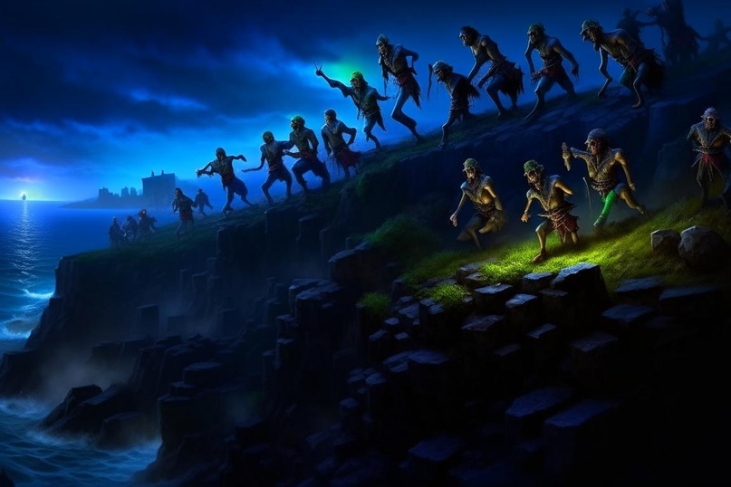 Нежить градом надвигается на поселок.