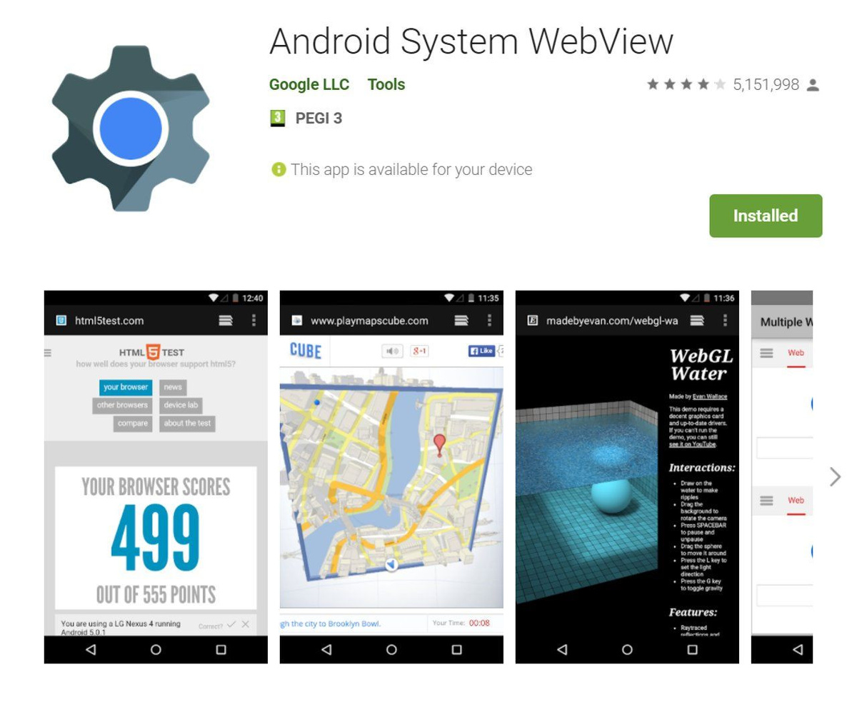    Непридуманные возможности Android System WebView
