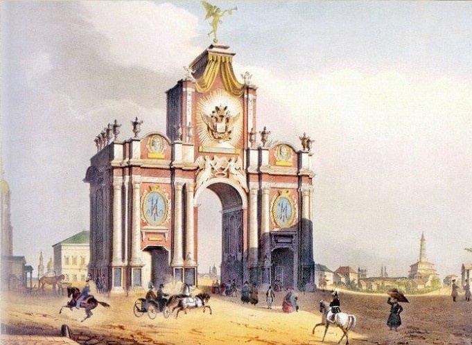 Вид Красных ворот в Москве