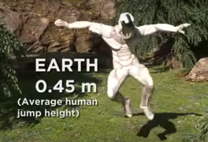 Максимально высокий прыжок на Земле равен 4,5 дециметрам!