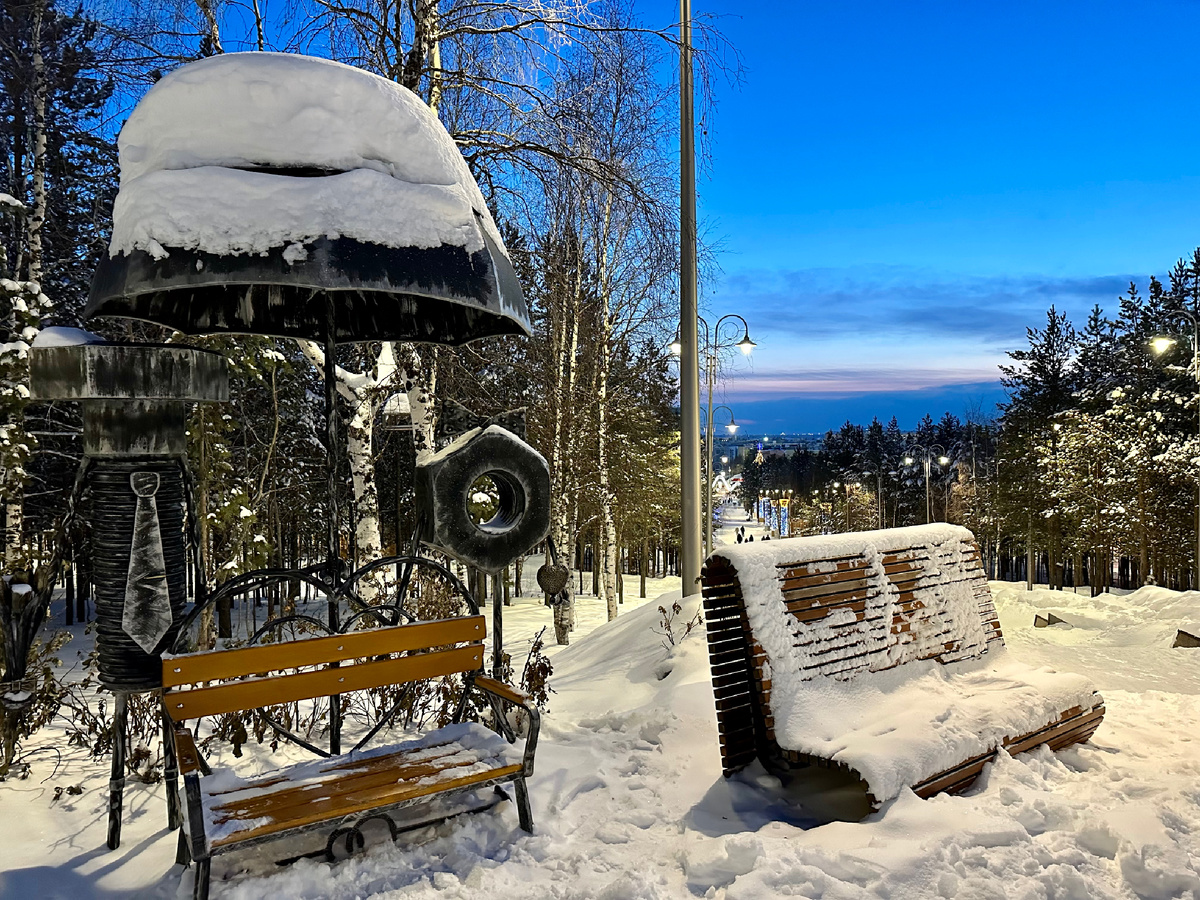 Зимняя стужа в январе на любимом севере.