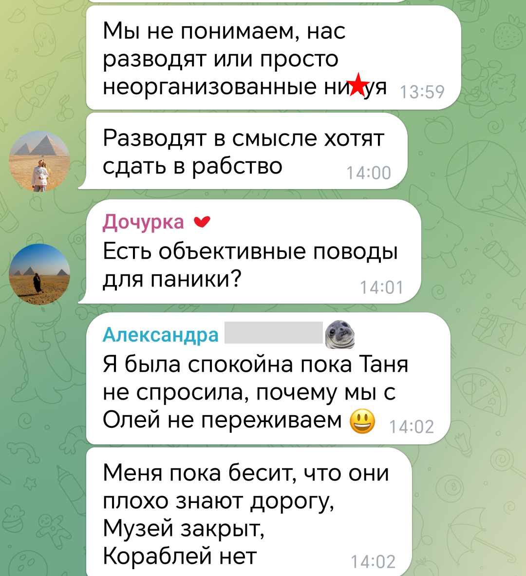 Наша переписка в чате.