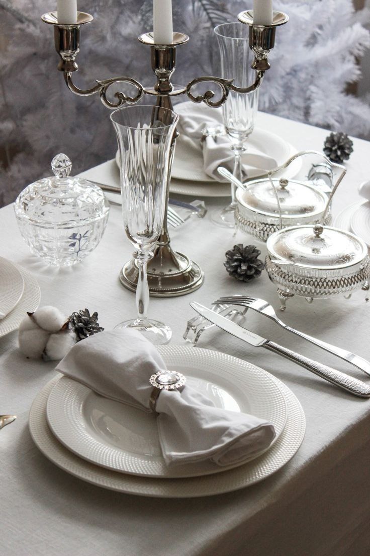сервировка рождественского стола