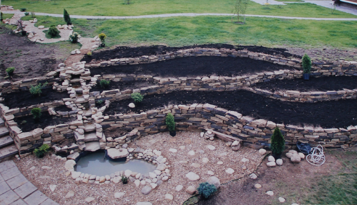 Подпорные стенки в ландшафтном дизайне