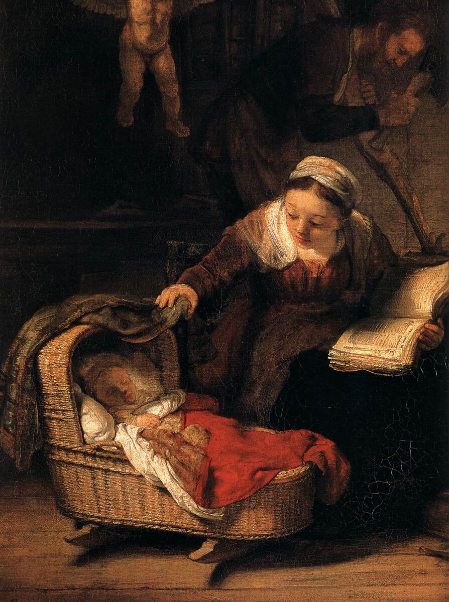 "Имя имён перехвачено ветром и предано колоколам."(с) Фото: wga.hu / "Святое семейство", Рембрандт ван Рейн