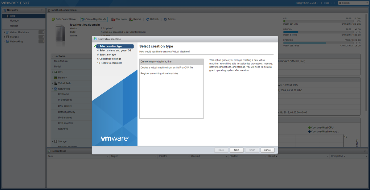 Создание ВМ
