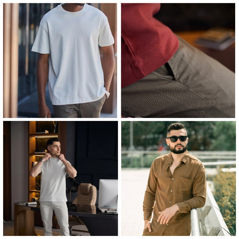 Самыми распространенными вариантами одежды из натуральных и переработанных материалов являются футболки, нижнеее белье, летние костюмы, домашняя одежда