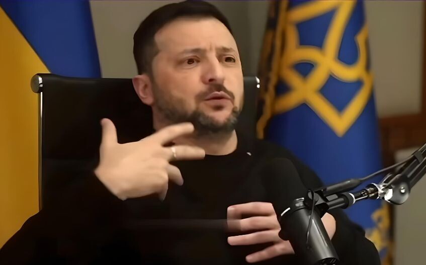 В интервью Зеленский был экспрессивен. Фото: YouTube.