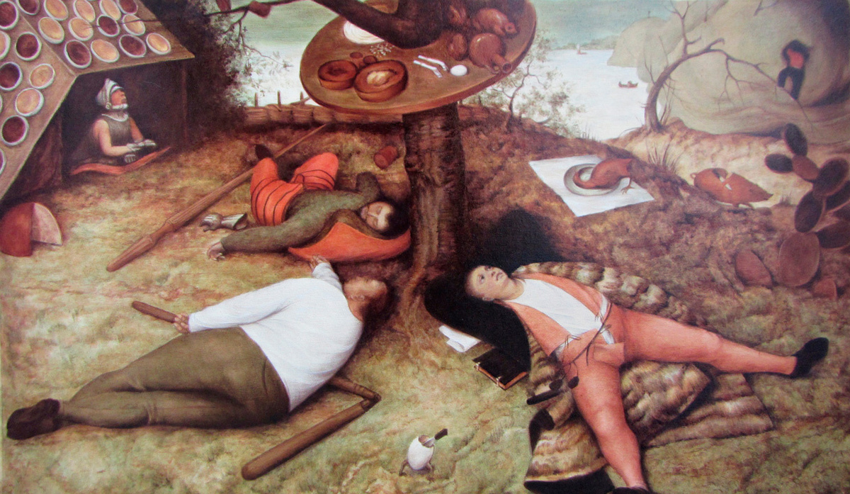 Питер Брейгель Старший. Страна лентяев. 1567 год. 