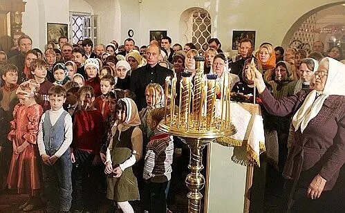 Владимир Путин отмечает Рождество в 2007 году. Фото: пресс-служба Кремля