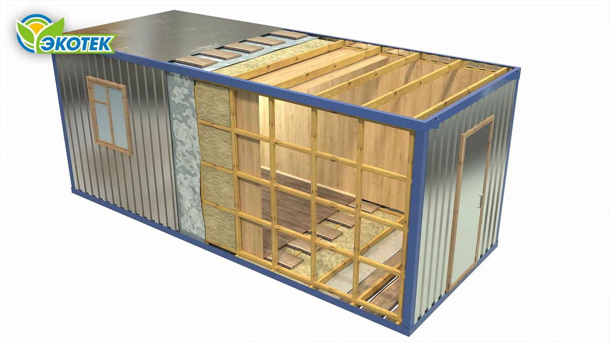 Утепляем бытовку своими руками. Экотек