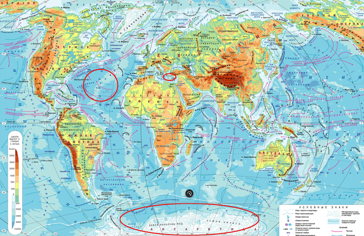 Иллюстрация 1: Карта гипотетического расположения Атлантиды