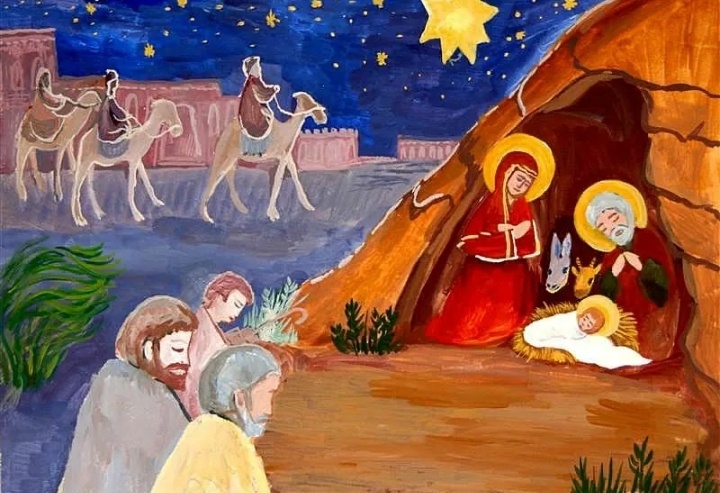Рисунок из сети интернет. Рождение Христа.
