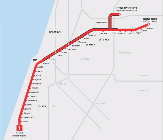 Схема метро Тель-Авива. Фото из свободных источников Интернет.