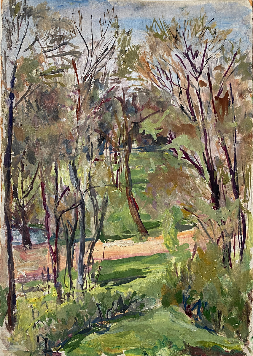 Ксения Левашова. Этюд. 1940-е. Картон, масло.