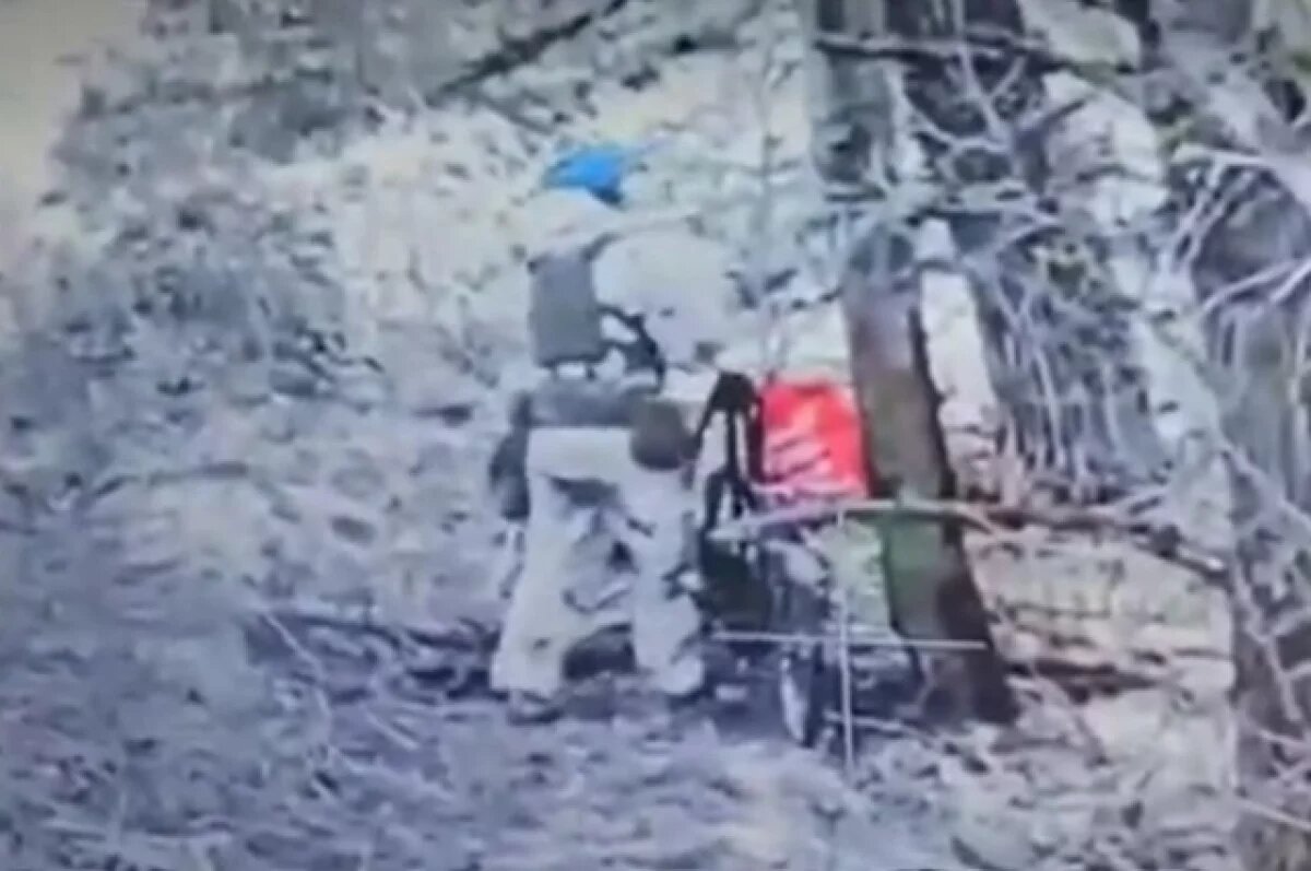    Появились кадры уничтожения украинских мародёров в Курской области