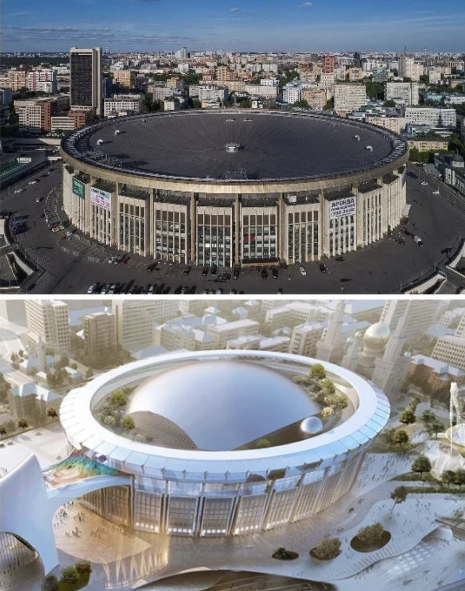 Вверху - Олимпийский моего детства, внизу то, каким он становится сейчас. Символично…