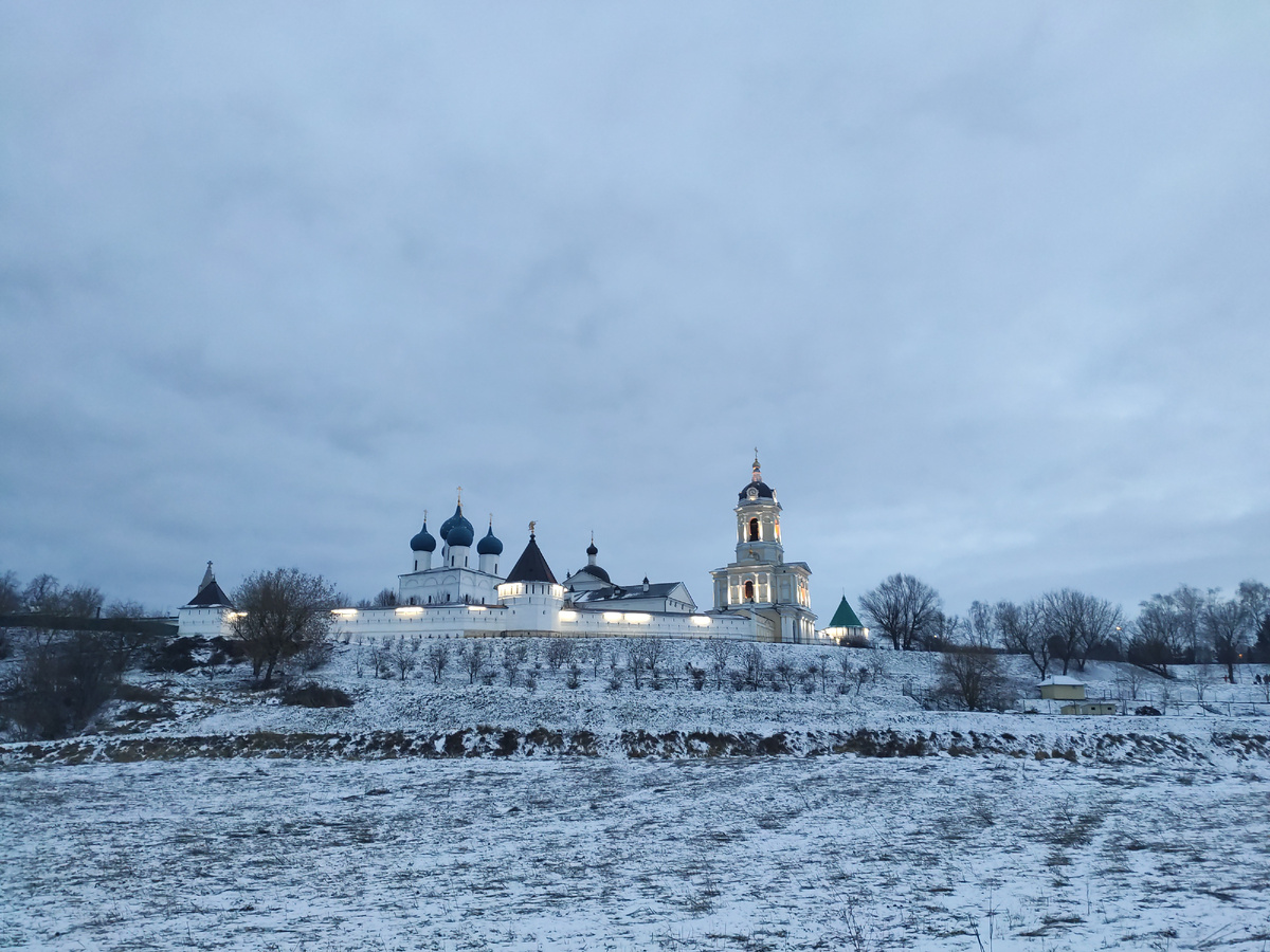 Высоцкий Зачатьевский монастырь. Вид из Принарского парка.
