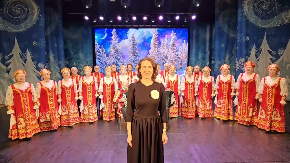    Курский народный хор имени Станислава Чаговца поздравил защитников России с Новым годом