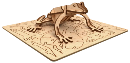 3D модель лягушки из фанеры