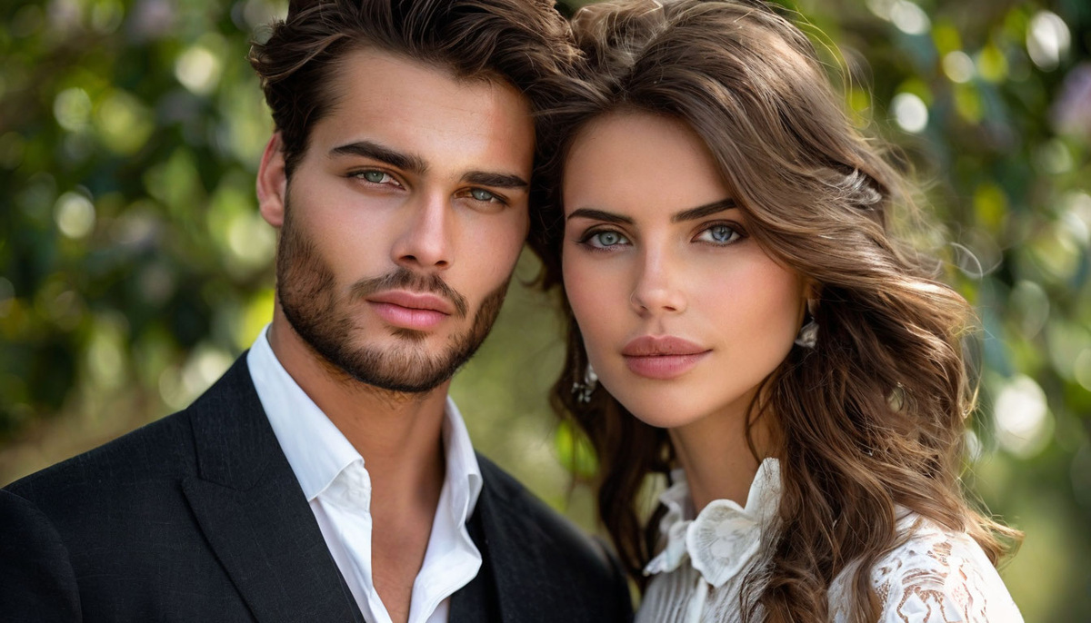 Мужчина и женщина, имидж, элегантный в современном стиле 