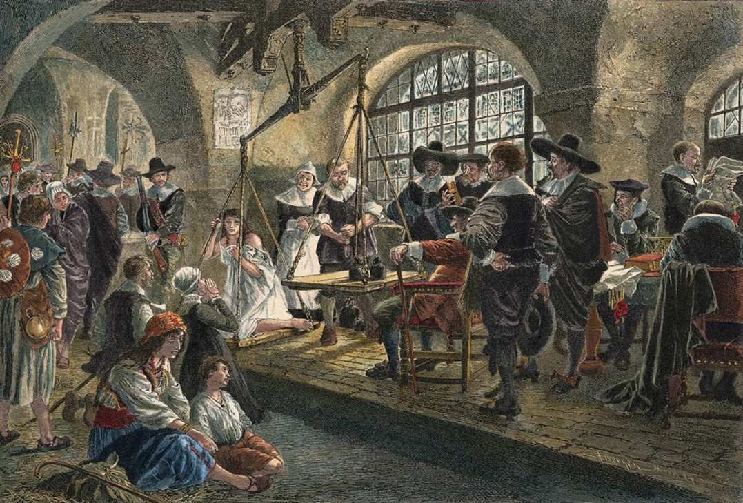 «Суд над ведьмой». Думаю «осуждённой» скорой на расправу толпой девушке из пвз было не менее страшно.