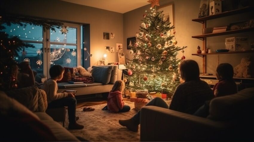 Рождество - главный семейный праздник. Фото сгенерировано нейросетью midjourney.cоm по мотивам публикации
