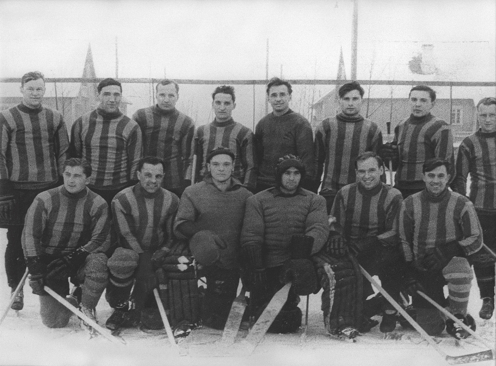 ВВС МВО 1951. Верхий ряд: Всеволод Бобров, Александр Виноградов, Виктор Шувалов, Евгений Бабич, Анатолий Викторов, Владимир Новожилов, Юрий Пантюхов, Александр Стриганов. Нижний ряд: Револьд Леонов, Павел Жибуртович, Николай Пучков, Григорий Мкртычан, Петр Котов, Игорь Горшков.