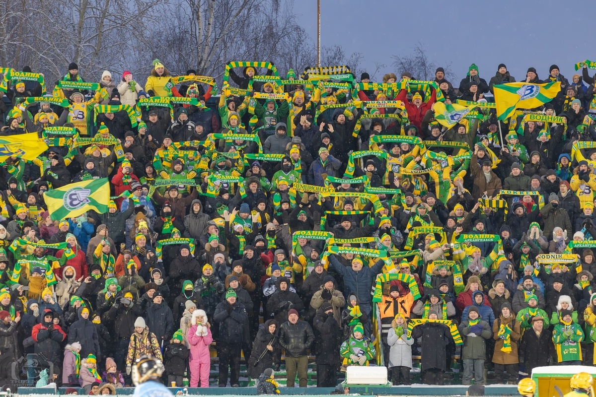 5 января 2025 года. Архангельский стадион "Труд" переполнен