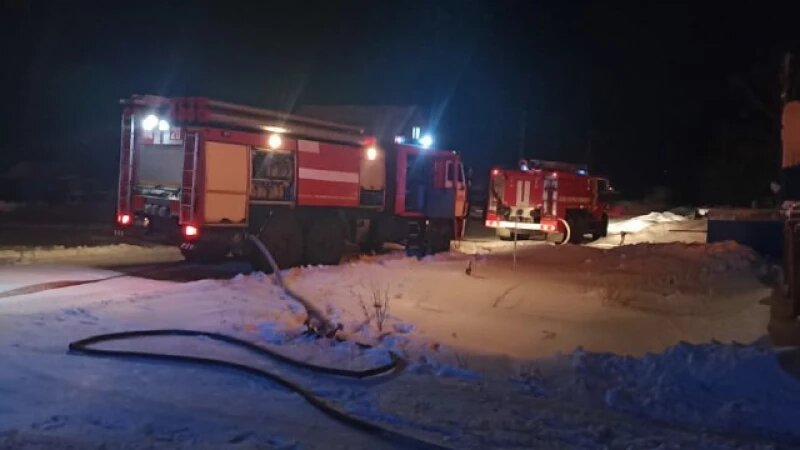     Пожары в Алтайском крае за утро 7 января. МЧС России