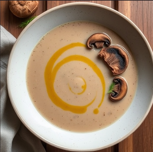 Грибной суп-пюре с трюфельным маслом