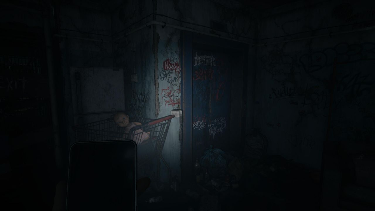 Героиня бегает по одним и тем же помещениям