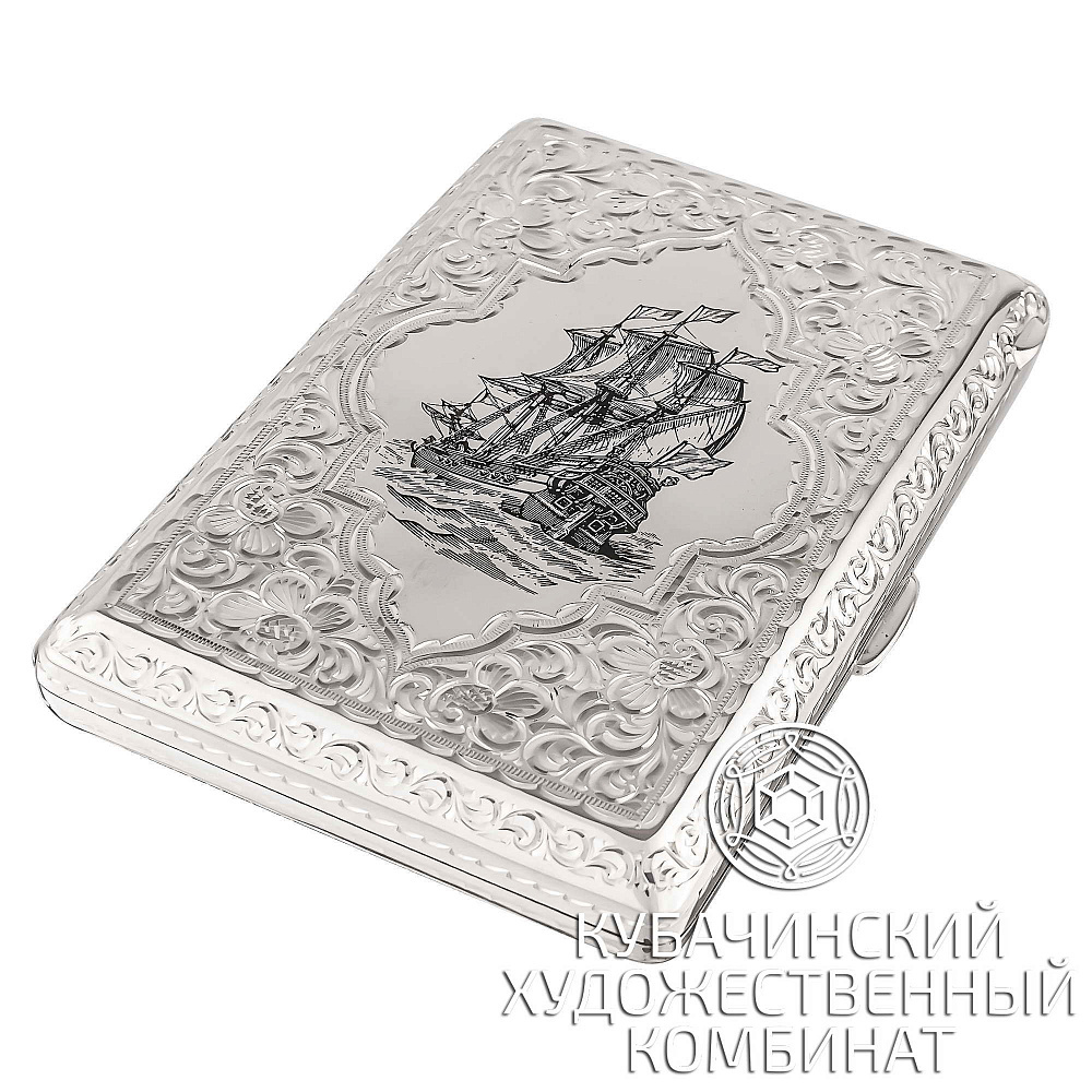 Портсигар из серебра (артикул: 68566)