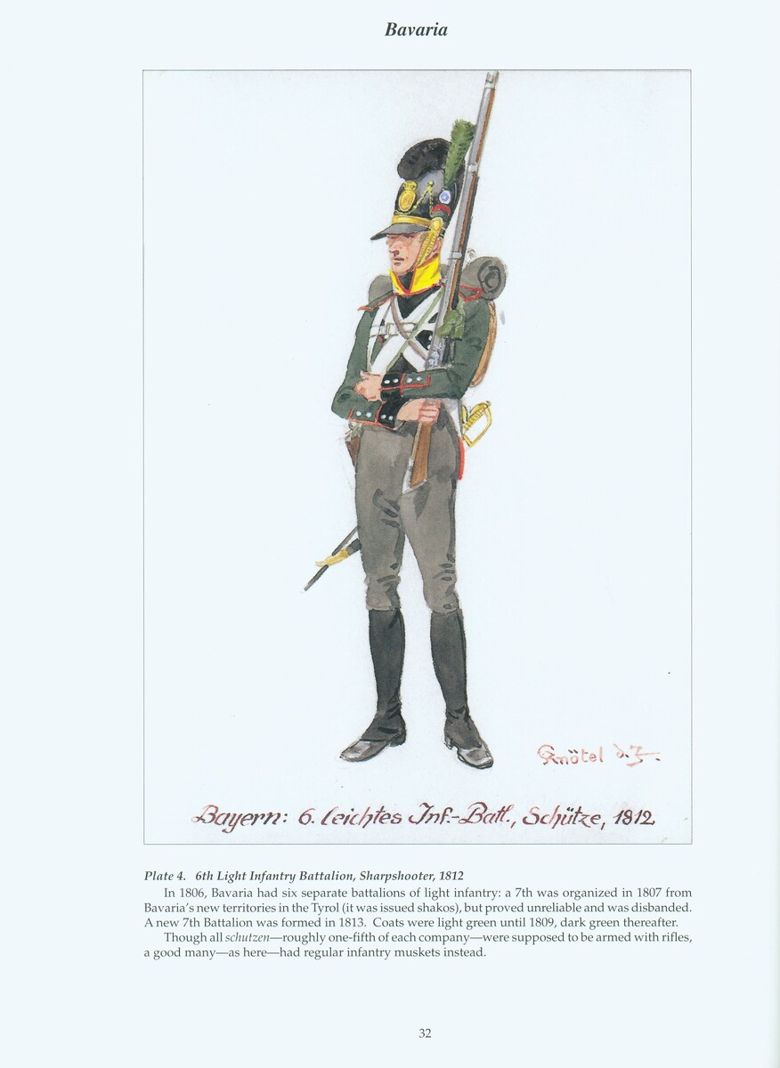 Стрелок 6-го батальёна лёгкой пехоты, 1812 год. Источник: J.R. Elting, Napoleonic Uniforms. Volume III, Michigan, 2000.