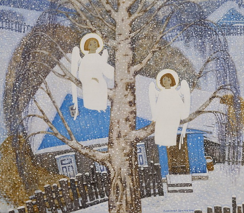 Художник Александр Простев. АНГЕЛЬСКАЯ ТИШИНА. (Из открытого источника)