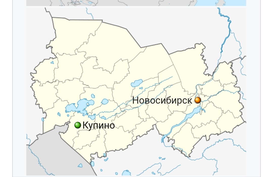 Карта Новосибирской области