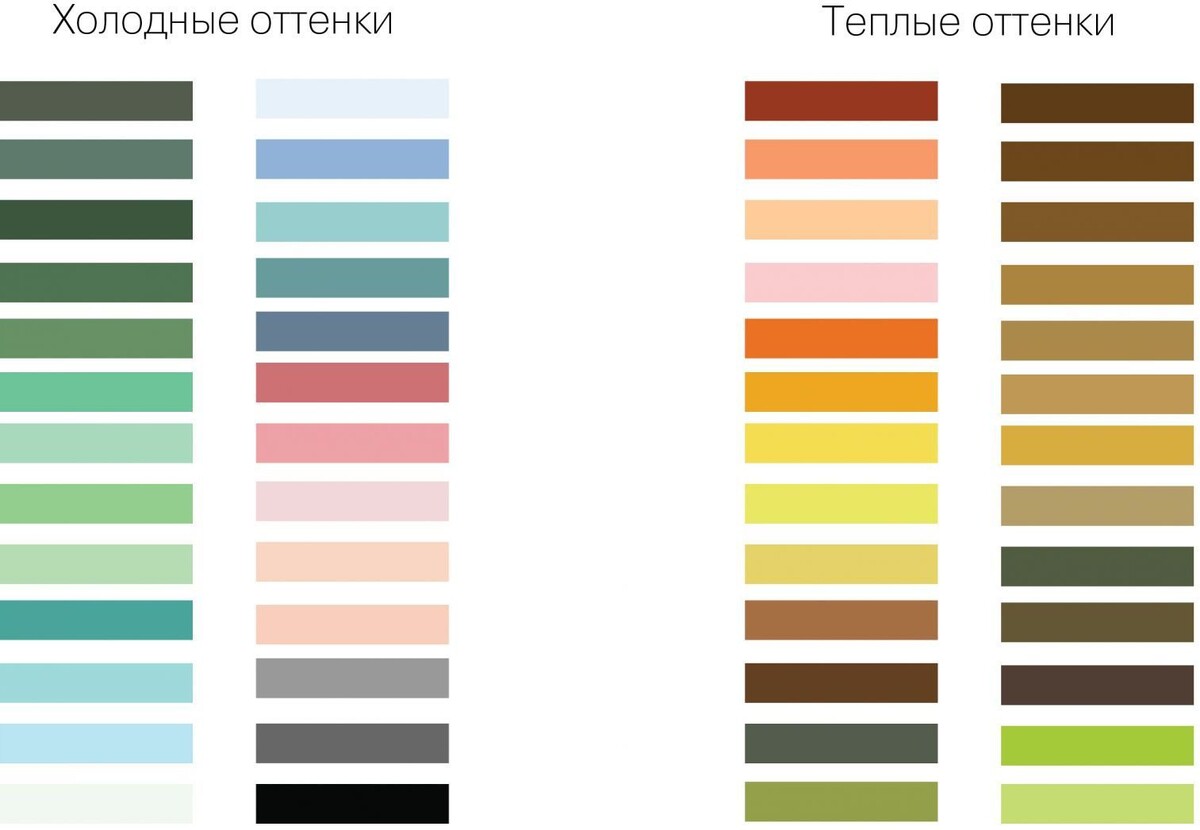 Холодные и теплые оттенки в интерьере (фото: i.pinimg.com)