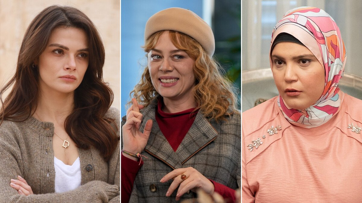 Кадры сериалов: Далёкий город (Uzak Şehir), Бахар (Bahar), Клюквенный шербет (Kızılcık şerbeti)