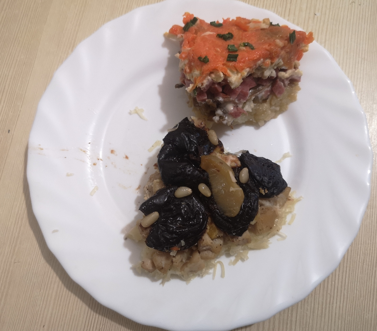 Только у салата с морковкой выделилось немного воды