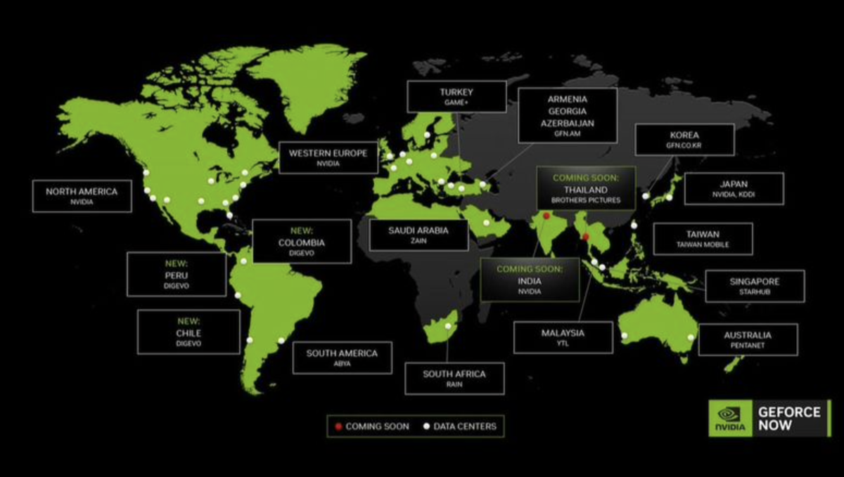 Охват GeForce Now