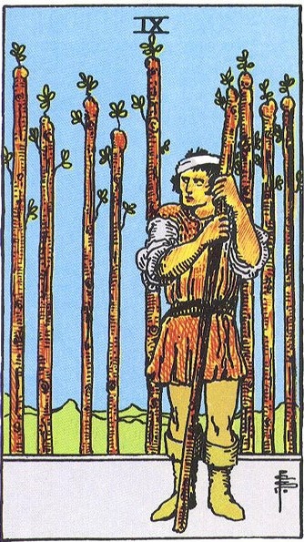 Девятка Жезлов «Таро Райдера-Уэйта»