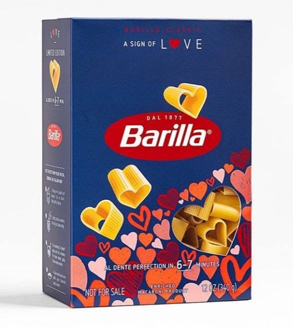 Barilla возвращает макароны в форме сердечек ко Дню всех влюблённых  
