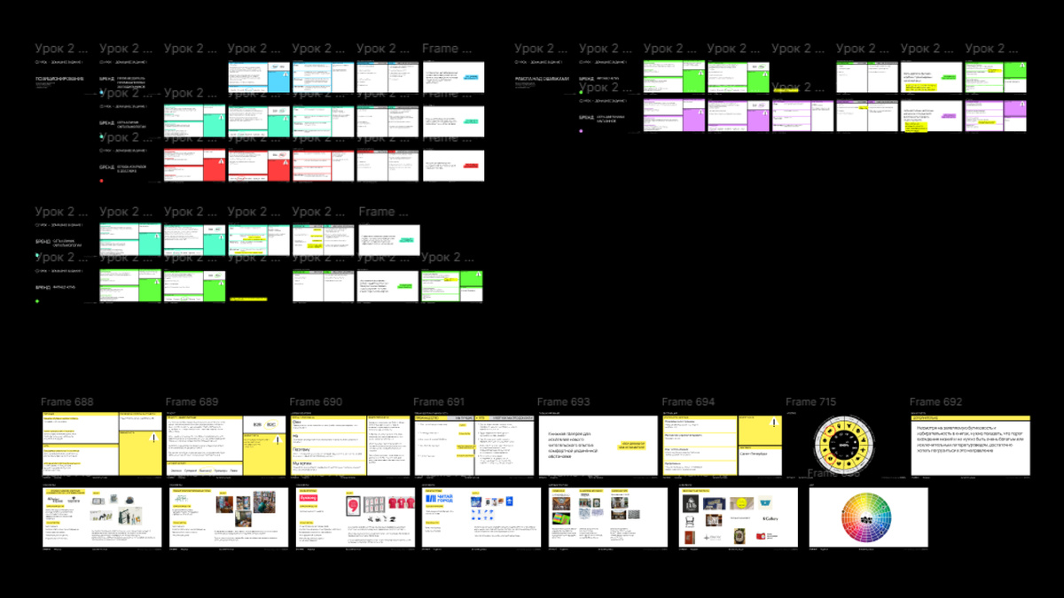 Так выглядит объём первого задания: сверху прописи, снизу мой бриф