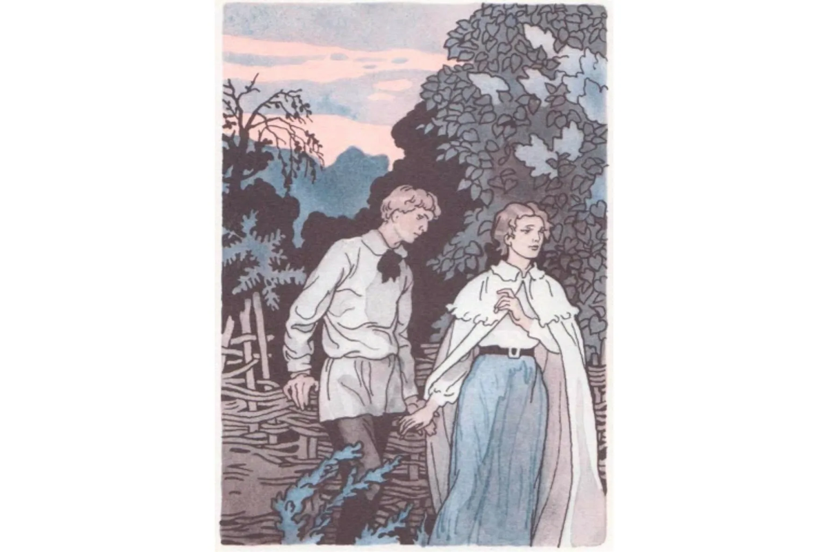 Иллюстрация Б. А. Дехтерёва к поэме С. А. Есенина «Анна Снегина»