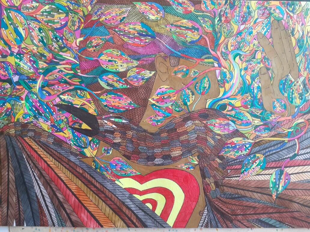 Наш поцелуй глазами Художника Романа.